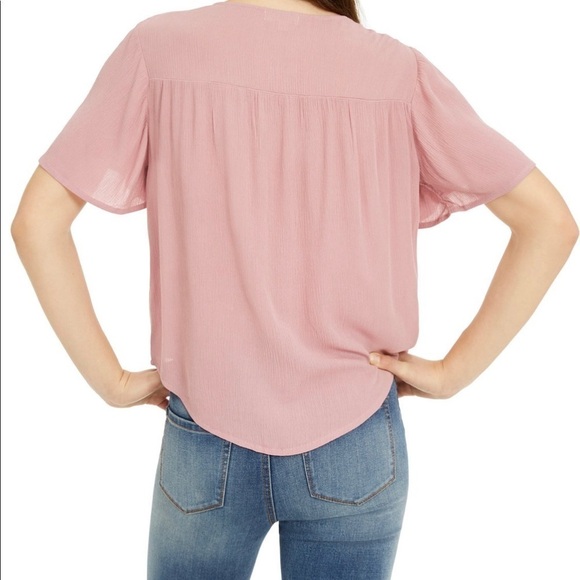 Ultra Flirt Button Front TieWaisted Blouses Size S - Picture 3 of 6